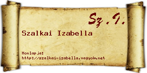 Szalkai Izabella névjegykártya