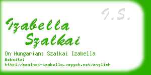 izabella szalkai business card
